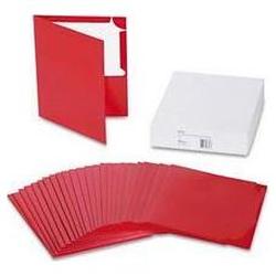 Avery-Dennison Corner Lock™ Two Pocket Laminated Folders, Red, 25/Box (AVE47793)