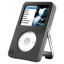 Dlo DLO UrbanShell Rubberised iPod Case with Kickstand - Polycarbonate - Black