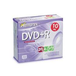 Memorex Computer Supplies DVD+R Recordable Discs on Spindle, 4.7 GB, Silver, 100/Pack (MEM32025621)