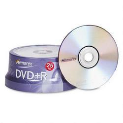 Memorex Computer Supplies DVD+R Recordable Discs on Spindle, 4.7 GB, Silver, 25/Pack (MEM32025618)