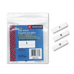 Smead Manufacturing Co. Daily Inserts for Hanging File Folder Tabs, 1 31, 31 Inserts/Pack (SMD68623)