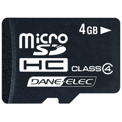 Dane Elec Dane-Elec 4GB microSDHC micro Secure Digital High Capacity Card