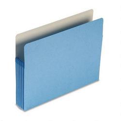 Smead Manufacturing Co. Drop Front File Pocket, Letter Size, 5 1/4 Capacity, Blue (SMD73235)