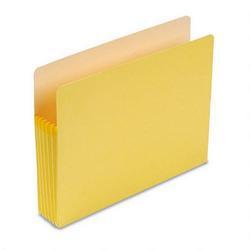 Smead Manufacturing Co. Drop Front File Pocket, Letter Size, 5 1/4 Capacity, Yellow (SMD73243)