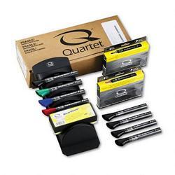Quartet Manufacturing. Co. Dry Erase Marker Caddy Kit with 4 Color Marker Set & Marker Board Eraser (QRT558)