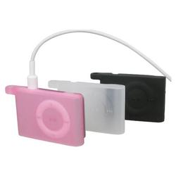 Eforcity EFORCITY Premium 3 Piece Silicone Skin Case Set for Apple 2nd Generation Shuffle, Pink / Clear / Bla