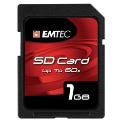 EMTEC EKMSD1GB60X 60X High-Speed Secure Digital Card (1 GB)