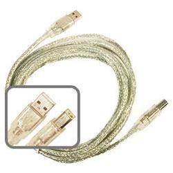 Eforcity 10 foot Translucent Type A Male to Type B Male USB Cable Compatible with USB 1.0, 1.1, 2.0,