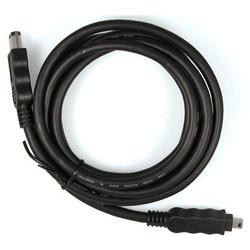 Eforcity Black 6 foot 6 pin Male to 4 pin Male IEEE 1394 Firewire Cable