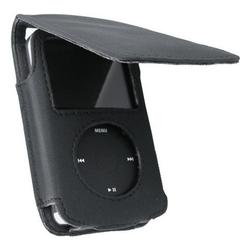 Eforcity Black Leather Case with Belt Clip and Strap for Apple iPod Video 30GB / iPod Video U2 Speci