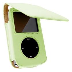 Eforcity Green Leather Case w/ Strap for Apple iPod Video 60GB / 80GB