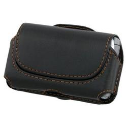 Eforcity Medium Premium Rugged Stiff Leather and Suede Carrying Case (Belt-clip) w/ Magnetic Flap fo
