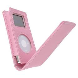 Eforcity Pink Leather Case for iPod nano2GB / 4GB with Full Flap Cover