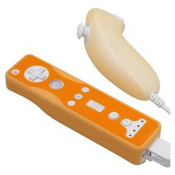 Eforcity Premium 2 Tone Virgin Silicone Skin Case for Nintendo Wii Remote Control & Nunchuk Orange