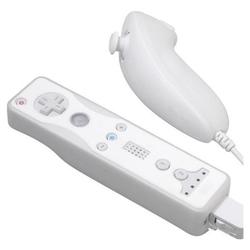 Eforcity Premium 2 Tone Virgin Silicone Skin Case for Nintendo Wii Remote Control & Nunchuk White