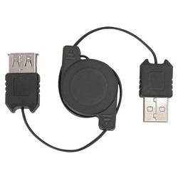 Eforcity Premium Retractable USB 2.0 Type A to A M/F Extension Cable, Black {Compatible with: USB sp