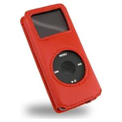 Eforcity Red Leather Case for iPod Nano