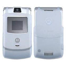Eforcity White Silicone Skin Case for Motorola Razr V3 / V3c / V3m