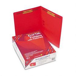Smead Manufacturing Co. End Tab Folders, 3/4 Expansion, 2 Fasteners, Letter, Red, 50/Box (SMD25740)