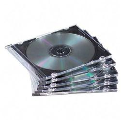 Fellowes Manufacturing Fellowes Thin CD/DVD Jewel Case - Book Fold - Plastic - Clear, Black