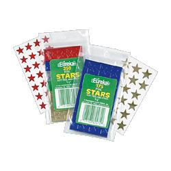 Paper Magic Group Inc Foil Stickers, Stars, Self-Adhesive, 1/2 , Red (PMGEU824620)