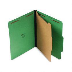Universal Office Products Four Section Pressboard Classification Folder, Letter Size, Emerald Green, 10/Bx (UNV10202)