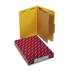 Smead Manufacturing Co. Four Section Pressboard Classification Folders, Legal, Yellow, 10/Box (SMD18734)