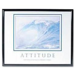 Advantus Corporation Framed Attitude Waves Motivational Print, 30w x 24h, Black Frame (AVT78024)
