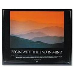 Advantus Corporation Framed Begin With The End In Mind® Motivational Print, 30wx24h, Black Frame (AVT78154)