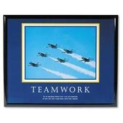 Advantus Corporation Framed Teamwork Jets Motivational Print, 30w x 24h, Black Frame (AVT78028)