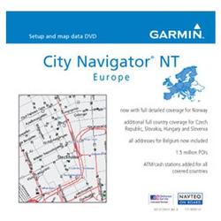 Garmin City Navigator NT Europe v.9.0 Digital Map - Europe - Czech Republic, Slovakia, Hungary, Slovenia, Italy, Sweden, Norway, Netherlands, Estonia, United Ki