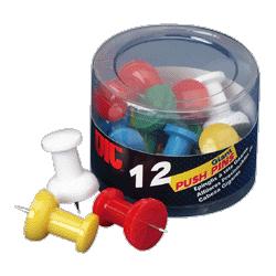 OFFICEMATE INTERNATIONAL CORP Giant Push Pins, For Visual Impact , Assorted Colors (OIC92902)