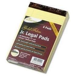 Ampad/Divi Of American Pd & Ppr Gold Fibre® 20# Watermarked Canary Jr. Legal Ruled 50 Sheet Pads, 5 x 8, 4/Pack (AMP20029)
