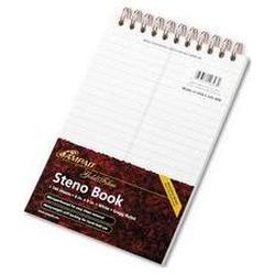 Ampad/Divi Of American Pd & Ppr Gold Fibre® Top Bound Gregg Ruled Steno Book, 144 6x9 Sheets/Bk, Burgundy Marble (AMP20808)