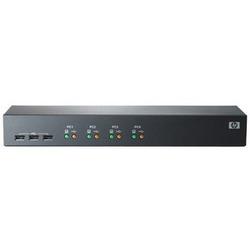 HEWLETT PACKARD HP 4-Port USB/PS2 KVM Console Switch - 4 x 1 - 4 x Keyboard/Mouse/Video