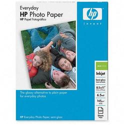 Hewlett Packard Pcdo HP Everyday Semi-Gloss Photo Paper - Letter - 8.5 x 11 - 45lb - Semi Gloss - 100 x Sheet - White