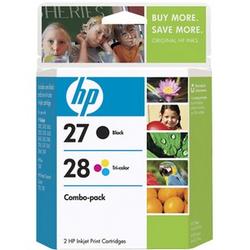 HEWLETT PACKARD HP No. 27A / 28A Black and Tri-color Ink Cartridges Combo Pack - Black, Color