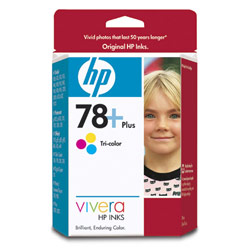 HEWLETT PACKARD - INK SAP HP No. 78 Plus Tri-Color Ink Cartridge with Vivera Inks - Color