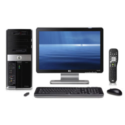 HP Pavilion M9160F Desktop Computer 2.66 GHz Intel Core 2 Quad Processor Q6700 CPU 4 GB (4x1 GB) RAM 720 GB (2x360 GB) SATA Hard Drive HD DVD ROM and L