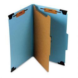 Smead Manufacturing Co. Hanging Classification Folder, 4 Section, Blue Pressboard, Legal (SMD65155)