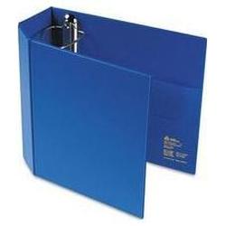 Avery-Dennison Heavy Duty Vinyl EZD® Ring Reference Binder with Label Holder, 4 Capacity, Blue (AVE79894)