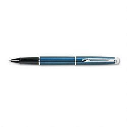 Waterman Pen/Sanford Ink Company Hemisphere Roller Ball Pen, Fine Point, Metallic Blue, Black Ink (WAT26067)