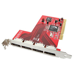 IOGEAR RAID5 eSATA 1.5Gbps External 4-port PCI Card