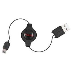 Eforcity Insten-Type A to Mini 5-Pin Type B Retractable USB Cable for Cyber-shot P-71 Sharp VL-Z3U VL-Z7U Cas