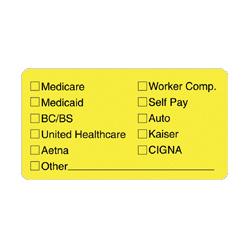 Tabbies Insurance Labels for Medical Office, 3-1/4 x1-3/4 , Yellow (TAB02940)