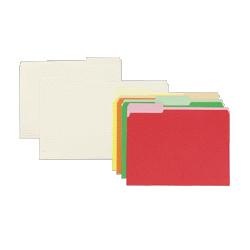 Sparco Products Interior Folders, 1/3 AST Tab Cut, Letter-Size, 100/BX, AST (SPR40002)