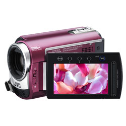 JVC COMPANY OF AMERICA JVC GZ-MG330R Everio G Series Laser Touch Hard Disk Camcorder - Ruby Red