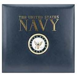 K&Company Military Postbound Scrapbook 12x12-Navy w/Navy Blue Cover