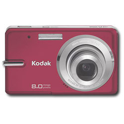 KODAK Kodak EasyShare M883 Digital Camera - Red Hot - 8 Megapixel - 16:9 - 5x Digital Zoom - 3 Color LCD