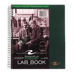 Roaring Spring Paper Products Lab Book, Tri Pocket Cover, Wirebound, 8-1/2 x11 , 100 Shts (ROA77646)